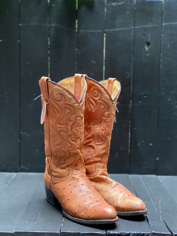 Buy Mens Us 10.5 Jaca Boots Ostrich Boots Vintage Western Wear
