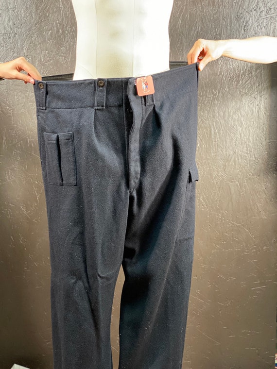 Size 44, 1950s pants, mens wool pants, vintage wo… - image 2