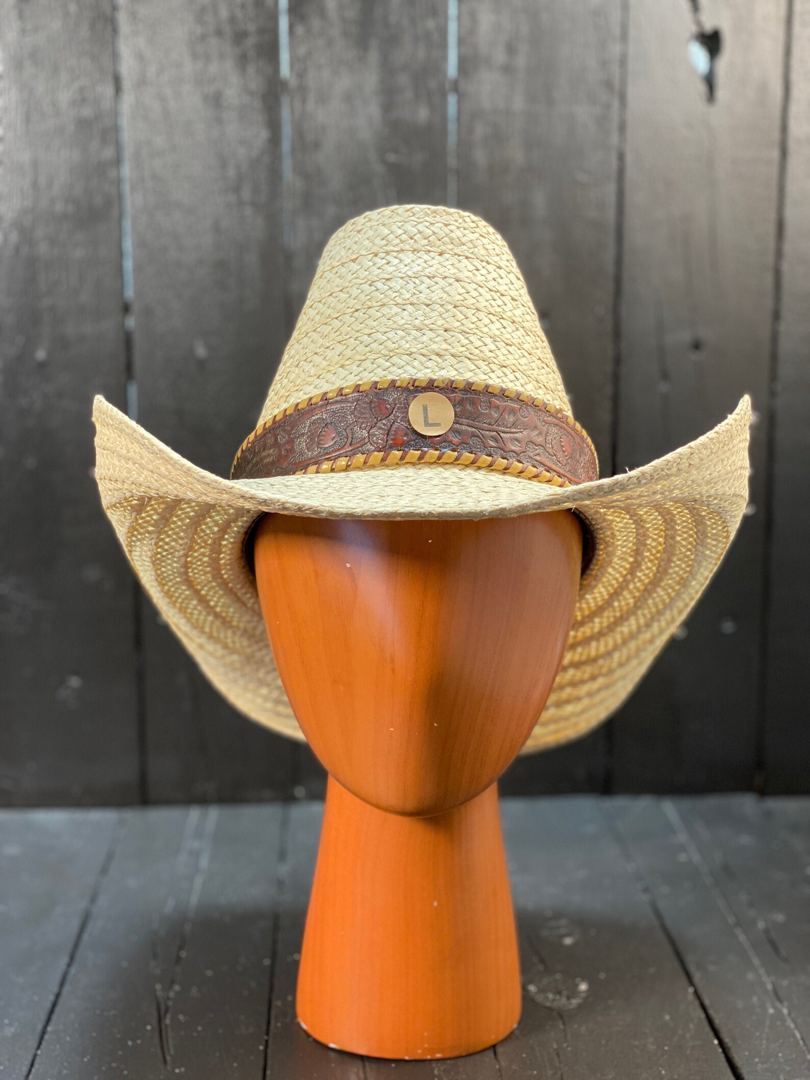 Size Large Straw Cowboy Hat Custom Straw Hat White Straw Etsy