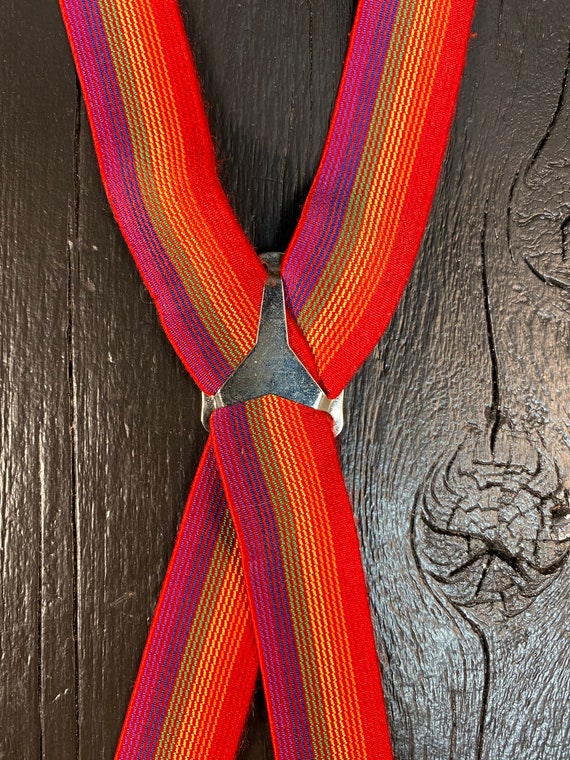 rainbow suspenders, cotton suspenders, mens garte… - image 3