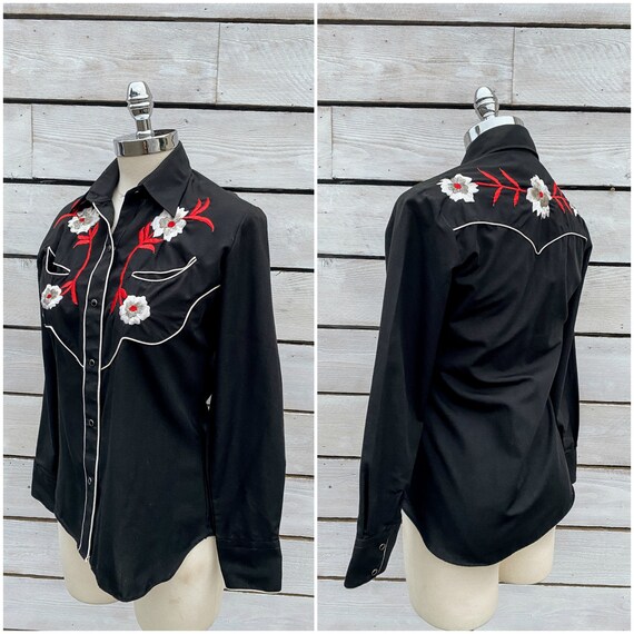 small, pearl snap shirt, western shirt, 1970s west