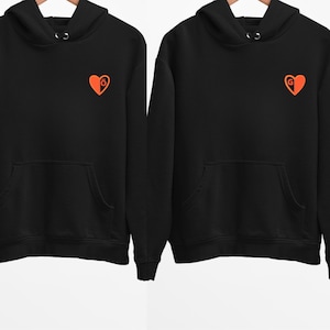 Custom Embroidered Roman Numeral Sweatshirt, Couple Shirt Initial On Sleeve, Anniversary Year, Personalized Date Hoodie, Valentines Day Gift