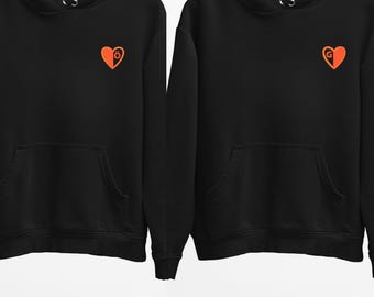 Custom Embroidered Roman Numeral Sweatshirt, Couple Shirt Initial On Sleeve, Anniversary Year, Personalized Date Hoodie, Valentines Day Gift