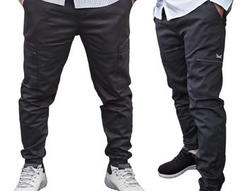Women&#39;s, Men&#39;s Cotton Cargo Pants, Black Cargo Pants, Work Pants, Sports Pants