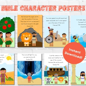 Kids Bible Posters, Bible Characters, Bible Stories, Scripture Posters ...
