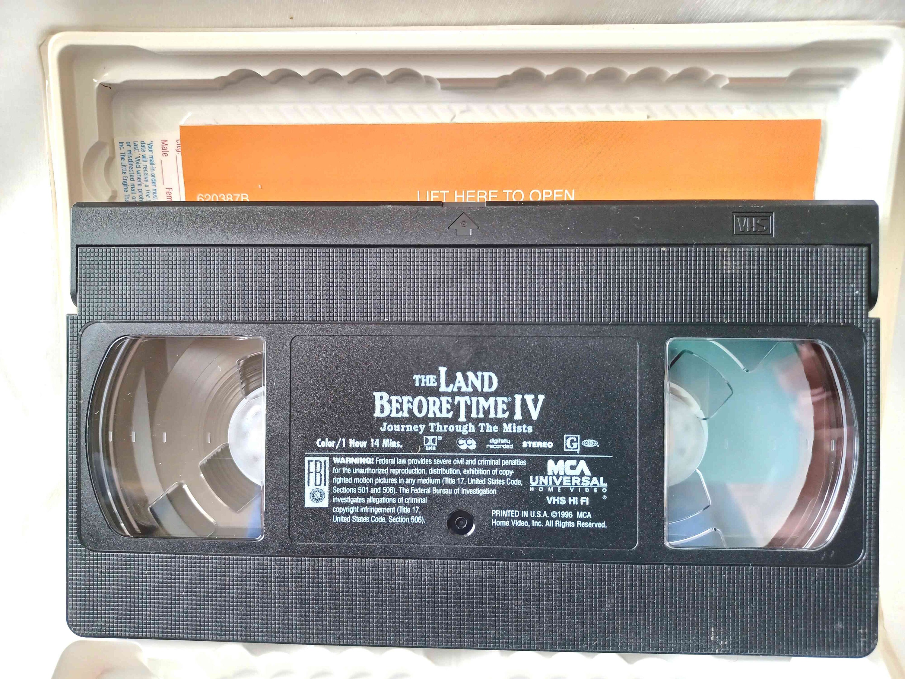 VHS Land Before Time IV Journey Through the Mists (1995
