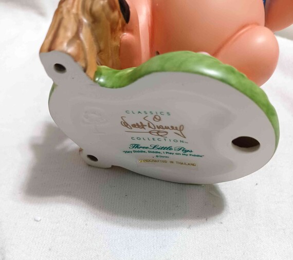 Vintage Disney Three Little Pigs Fiddler Pig Porcelain Figurine - Etsy