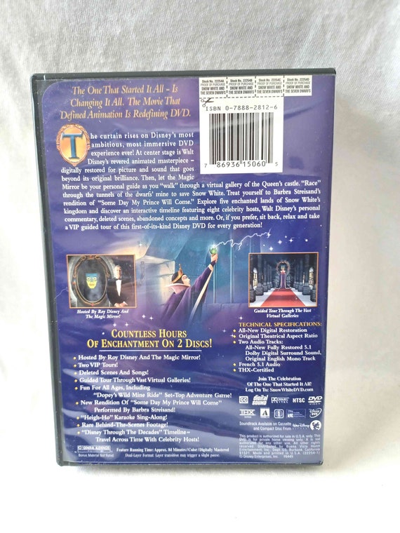 Disney's Snow White and the Seven Dwarfs DVD 2001 Platinum