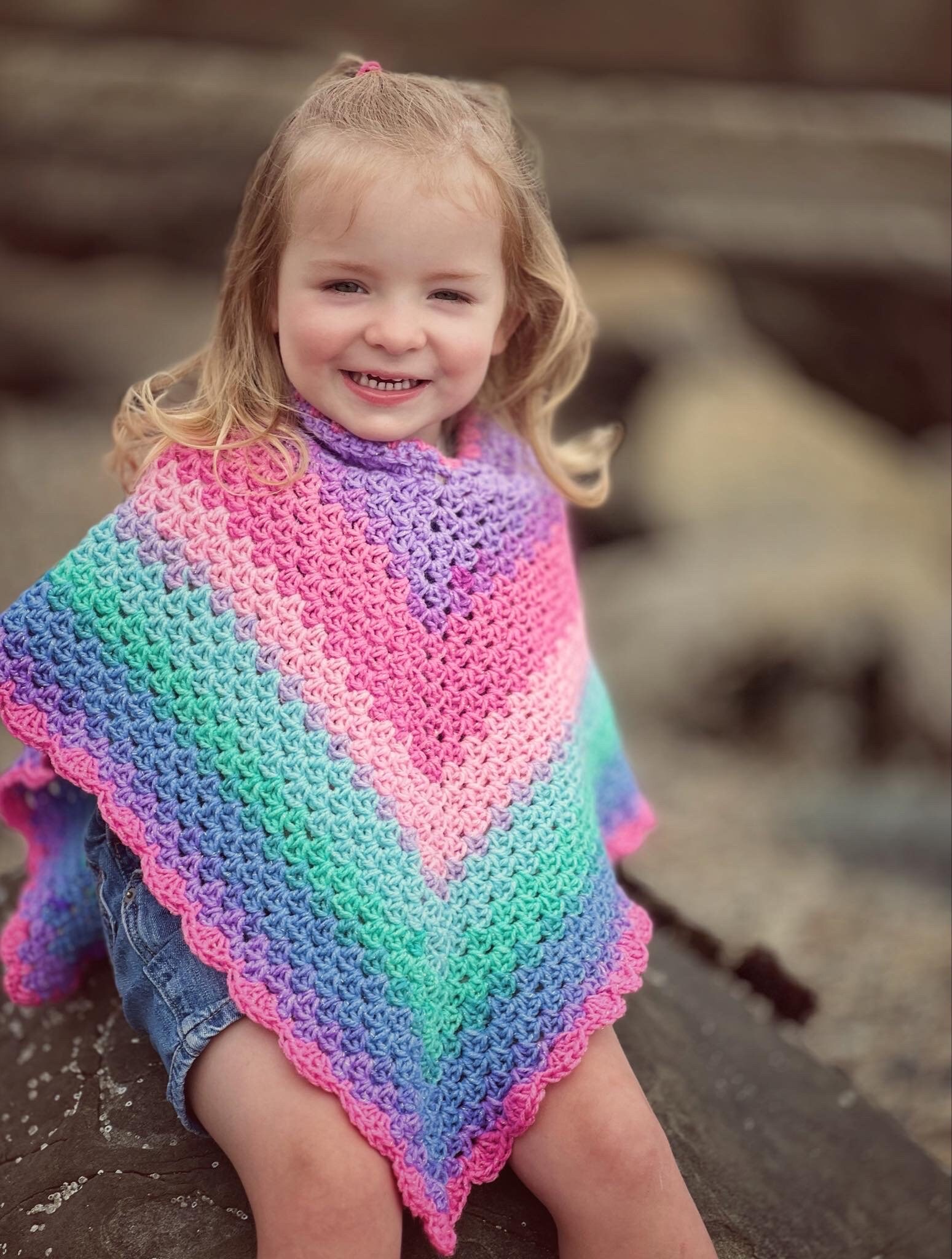 Girl Sweater Poncho Etsy Canada