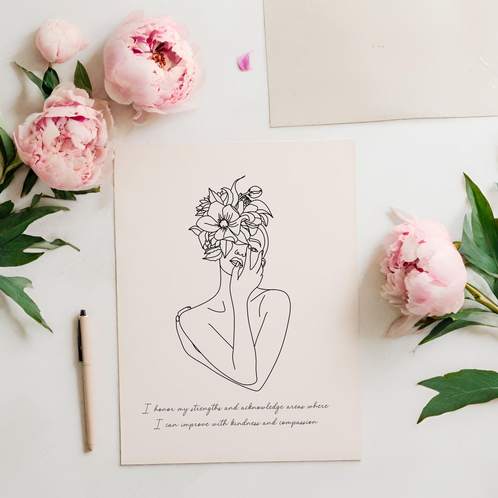 Adult Coloring Page Mindful Coloring Page I Inspirational Coloring Page