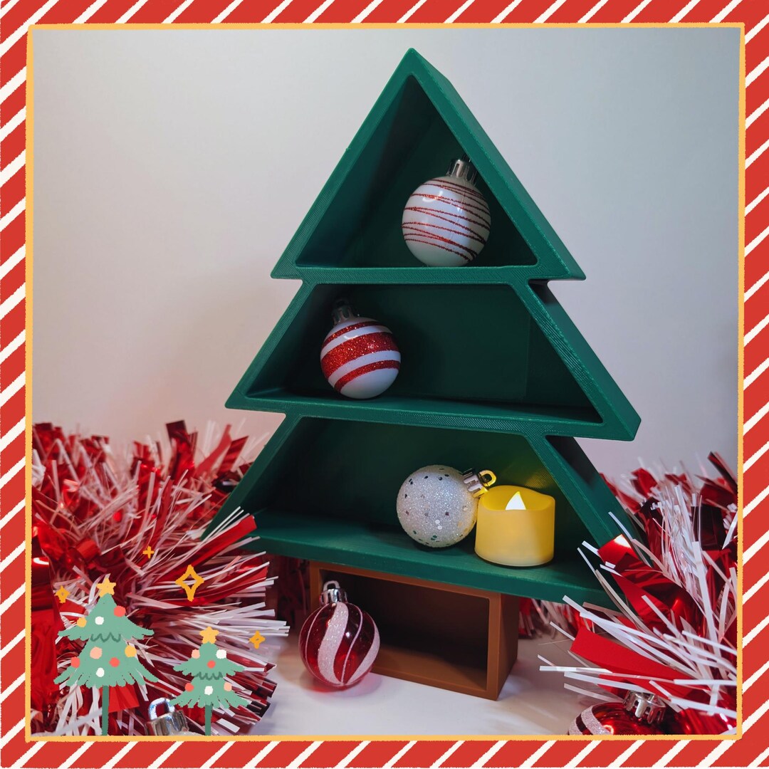 Christmas Tree Trinket Shelf, 3D Printed