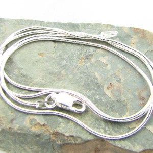 20 inch sterling silver snake chain necklace image 1
