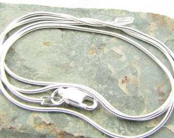 18 inch sterling silver snake chain necklace