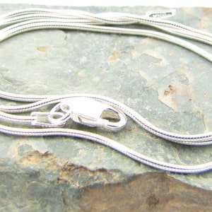20 inch sterling silver snake chain necklace image 2