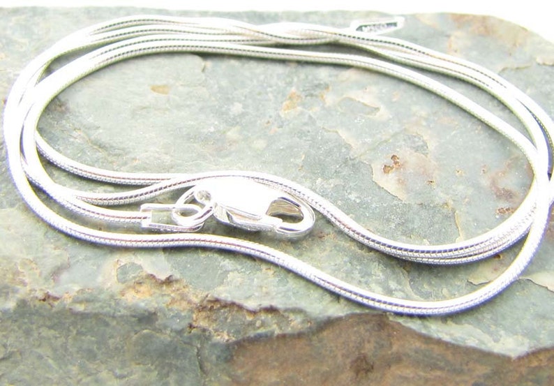 20 inch sterling silver snake chain necklace image 2