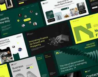 NorthBank - Fintech Company Presentation Template (Personal License)