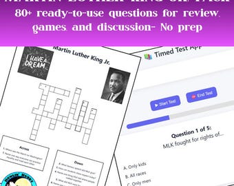Martin-Luther-King-Jr.-Pack| Digitale Spiele, Mehrfachauswahl, Diskussion gr. 4.- 6
