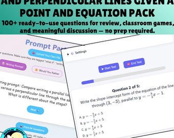 Finden der Gleichungen von parallelen und senkrechten Geraden zu einem Punkt und einer Geraden