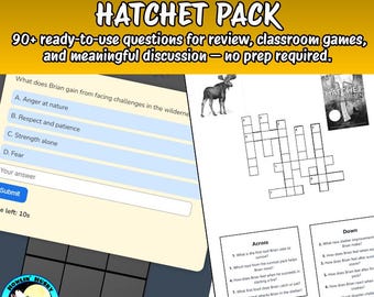 Hatchet Aktivitätspaket | Digitale Spiele, Multiple Choker, Diskussionsfragen