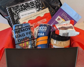 Caja de fitness navideña - Regalo de fitness para hombres - Caja para hombres - Caja de regalo sorpresa