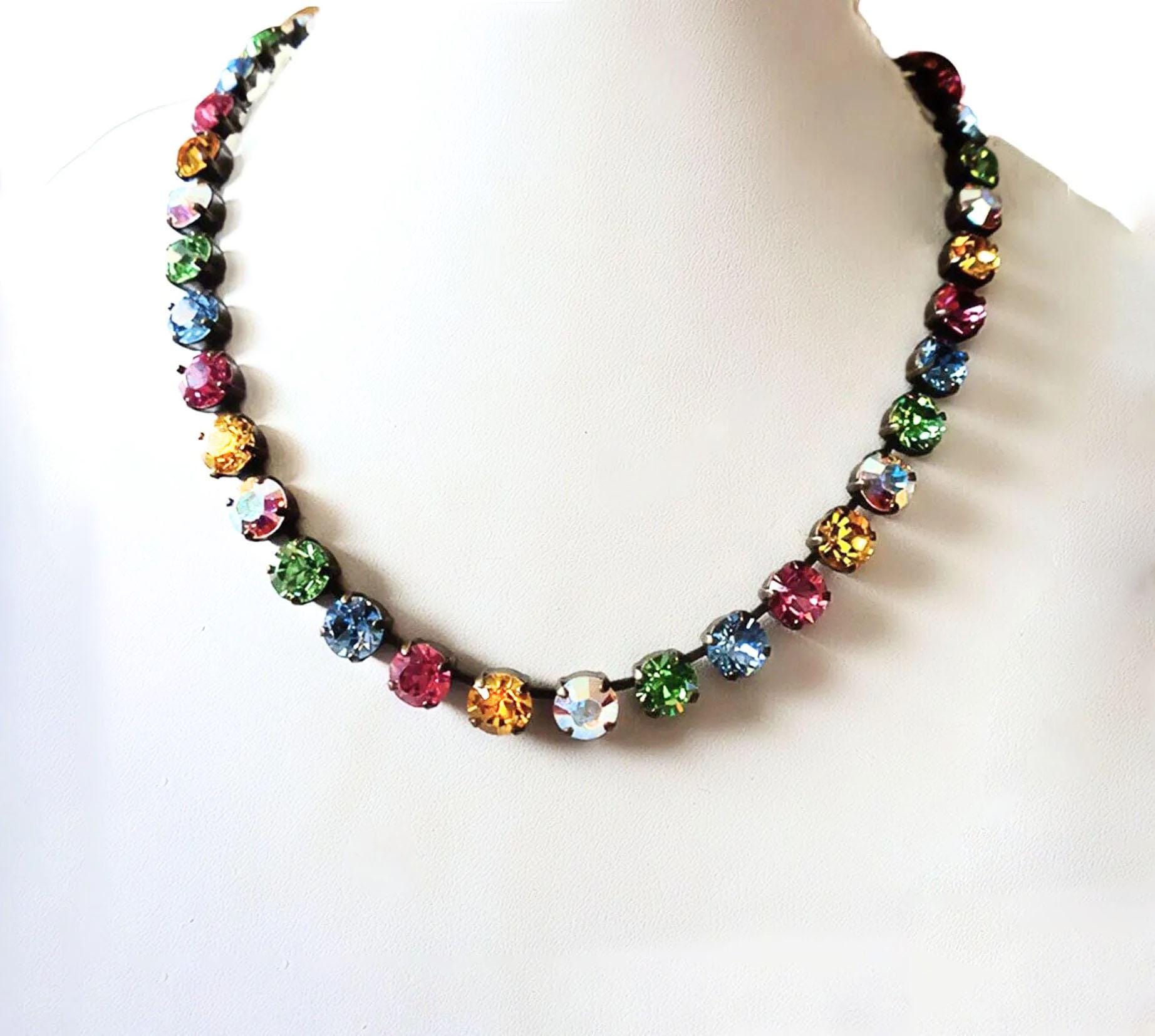 Collana Lunga Avalaya In Conchiglia, Ceramica E Cristallo - Multicolore Pastello, 116 Cm, Fatta A Mano, Stile Boho-chic - 4