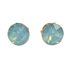 Swarovski Kristall 8mm Ohrstecker Pacific Opal, gelb vergoldet