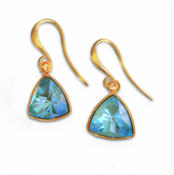 Faceted Stone Post Earrings - Silky Sage Faceted Stone Post Earrings - Silky Sage