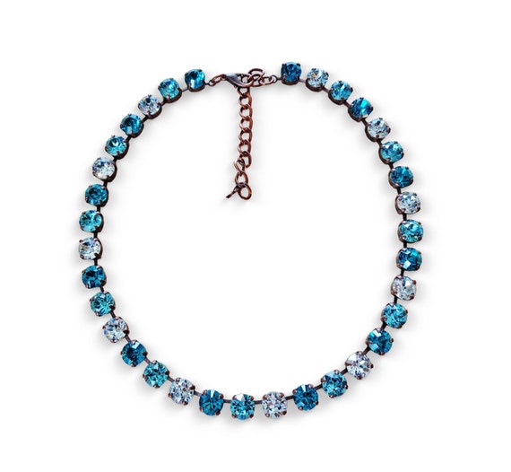 CELINE Swarovski Crystal 8mm Fancy Stone Necklace Crystal