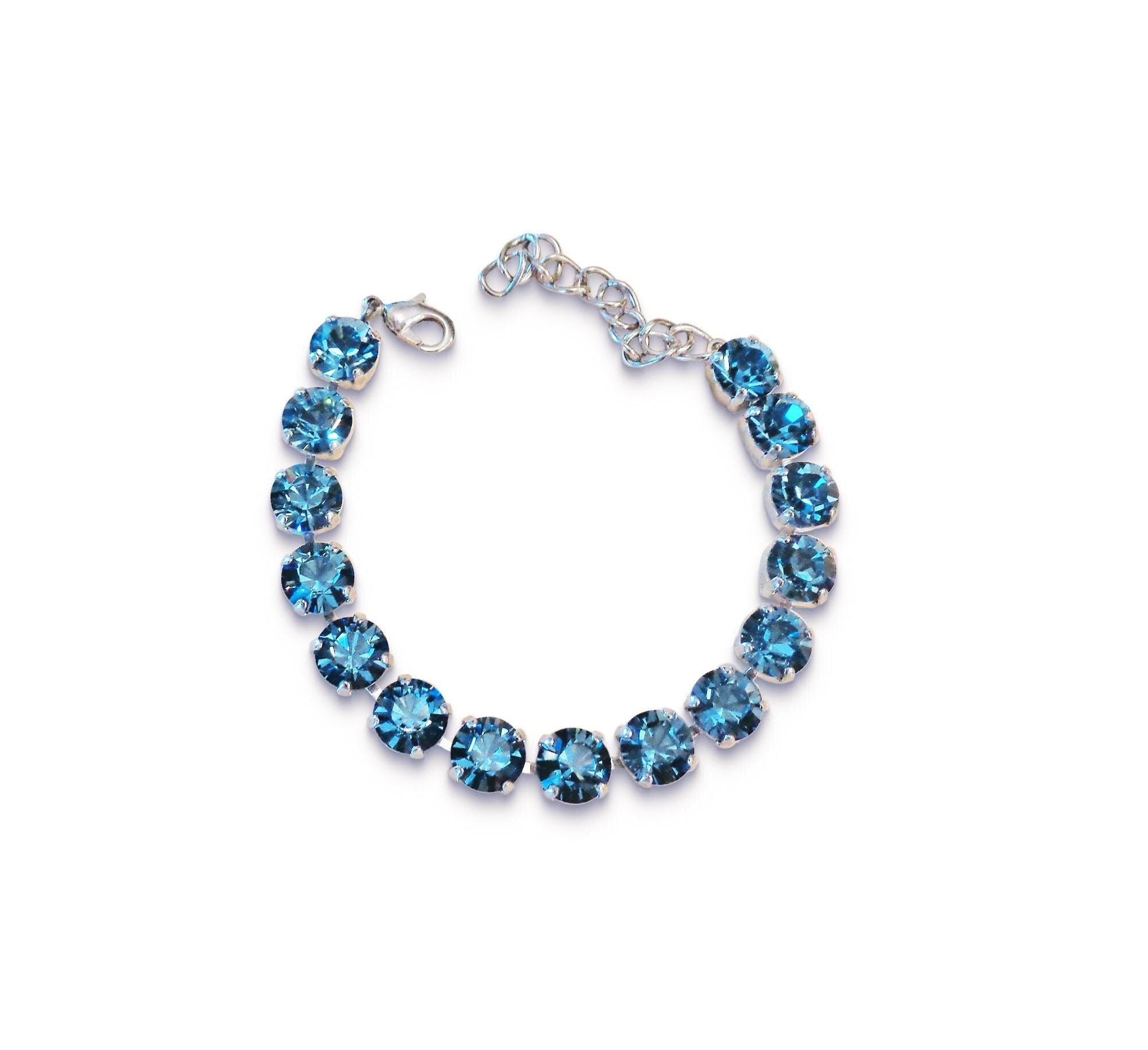Bracelet Janab en cristal bleu et or jaune 18 carats - Bleu - - nu