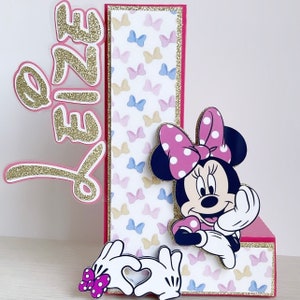 Letra 3D de Minnie, Decoraciones para fiesta de cumpleaños Minnie, Fiesta Temática Minnie, Letra 3D personalizada, Carta 3D de Minnie