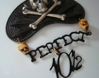 He Is PERFECT 10 1/2, We’ll In His Day, He Till Wishes, Pendant, Carved Skull Bone Bead, Soldered Together Not Glued. Create Your Own