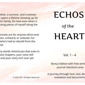 „Echo’s of the Heart V I Poem Journal Bonus Edition“.