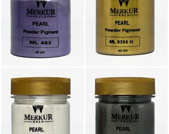 Pearl Mica Powder Set #7: Epoxy Resin, Soap & Candle Dye (4x40g Colors)
