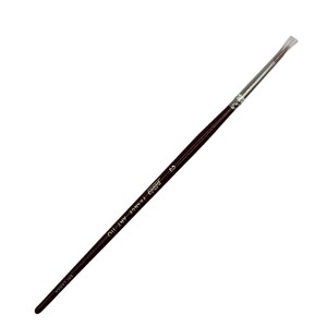 May include: A single, angled paintbrush with a dark brown wooden handle and silver ferrule. The brush head is rectangular and appears unused. The handle has text that reads "Roubloff France ART HQ" and "SRI LANKA".