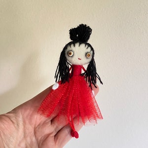 Tiny Lydia Deetz-inspired Rag Dolly MADE TO ORDER