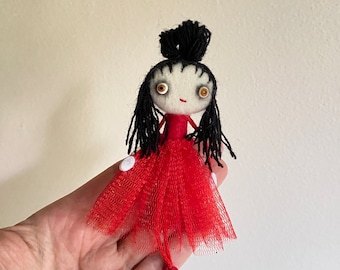 Tiny Lydia Deetz-inspired Rag Dolly MADE TO ORDER