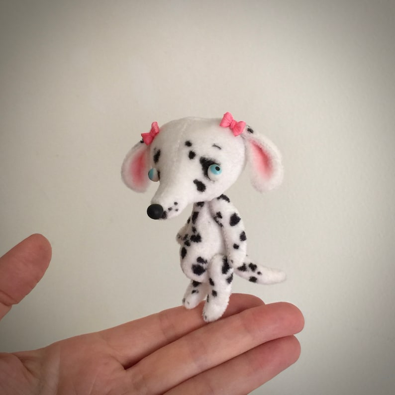 Tiny Velvet Sugar Dalmation Puppy Dog MADE-TO-ORDER image 1