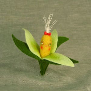 Sweet Corn Baby, MADE TO ORDER, with or without pin back