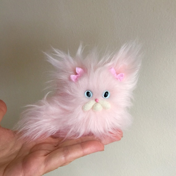 Floof the Fluffy Pink Cat MADE TO ORDER 