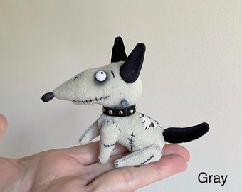 Sparky-Inspired Bull Terrier Puppy Dog Gothis Miniature Doll Pet MADE-TO-ORDER