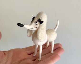 Toy Poodle Puppy Dog In White MADE-TO-ORDER
