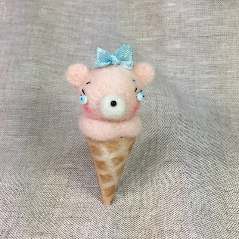 Ice Cream Cone Teddy Bear MADE TO ORDER Etsy