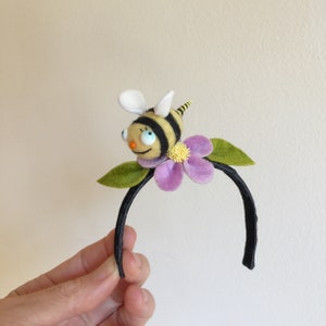 Blythe Headband with Bee and Flower MADE TO ORDER image 6
