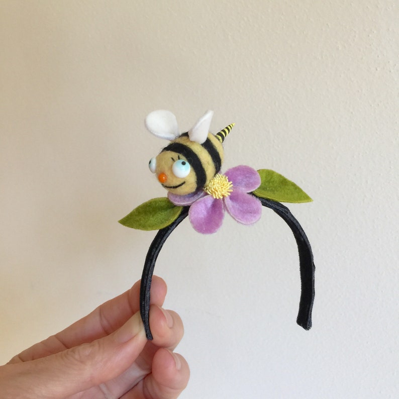 Blythe Headband with Bee and Flower MADE TO ORDER image 6