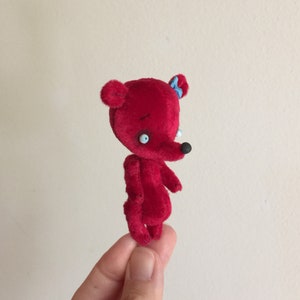 Tiny Teddy Bear in Velvet MADE-TO-ORDER image 3