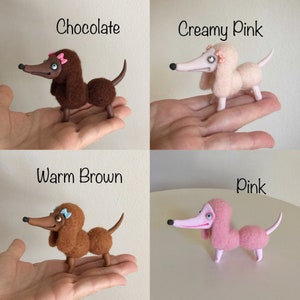 Dachshund Wiener Dog Puppy Needle Felted MADE-TO-ORDER