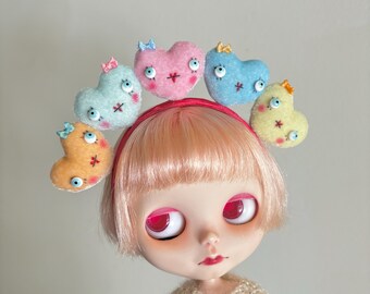 Valentine Hearts Headband for Blythe Dolls MADE TO ORDER
