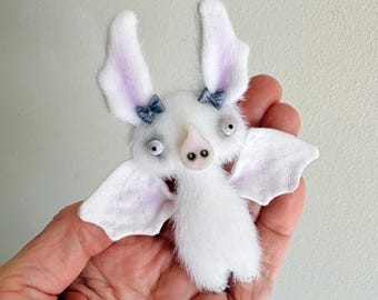 Bat Baby in White Spooky Toy MADE-TO-ORDER