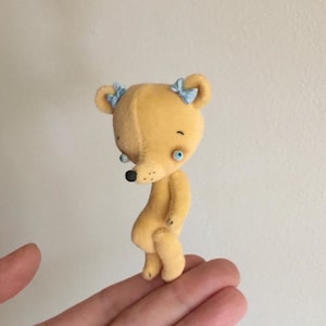 Tiny Teddy Bear in Velvet MADE-TO-ORDER