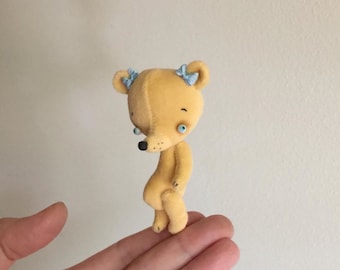 Pequeño oso de peluche en terciopelo HECHO A MEDIDA